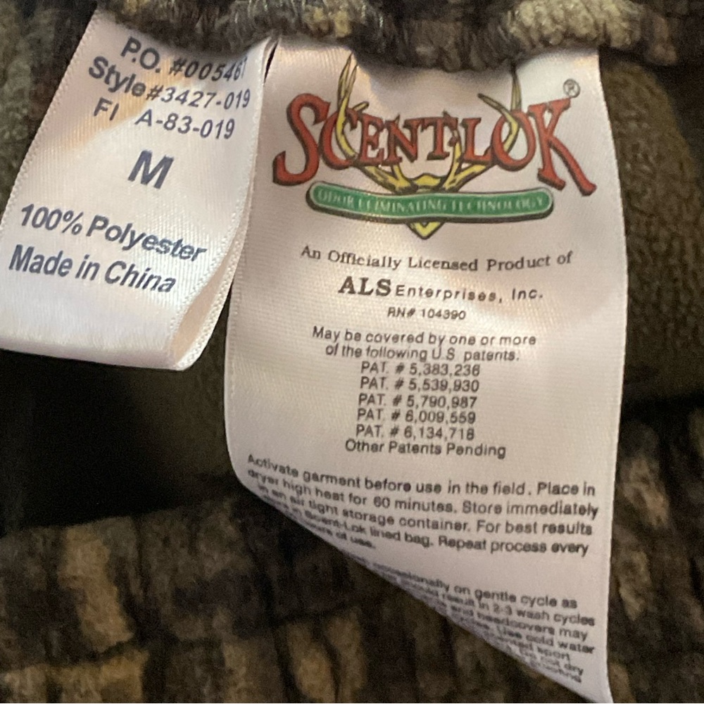 Sentlok Fleece Hunting Pant, Men’s S or Ladles M, Elastic Waist, Zip to Knee - Picture 3 of 8